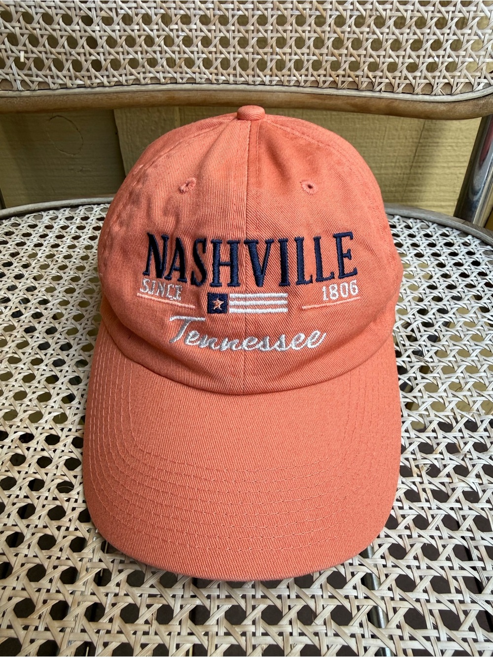 Orange Nashville Tennessee Hat Adjustable Dad Cap